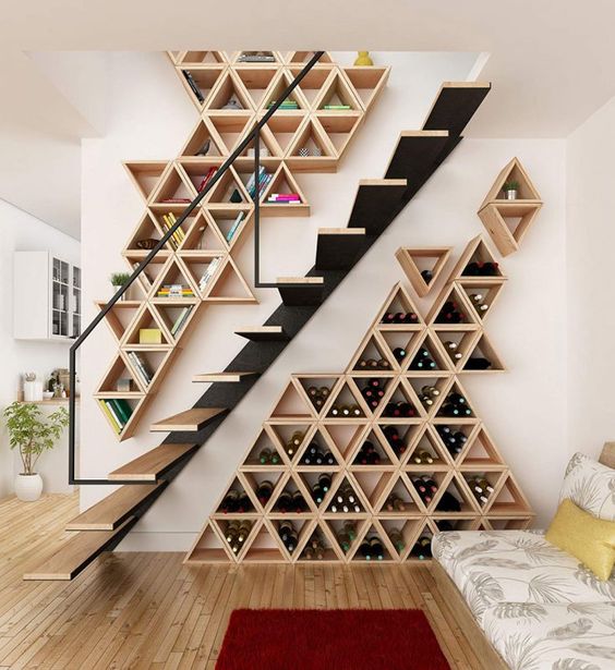 rangement sous escalier